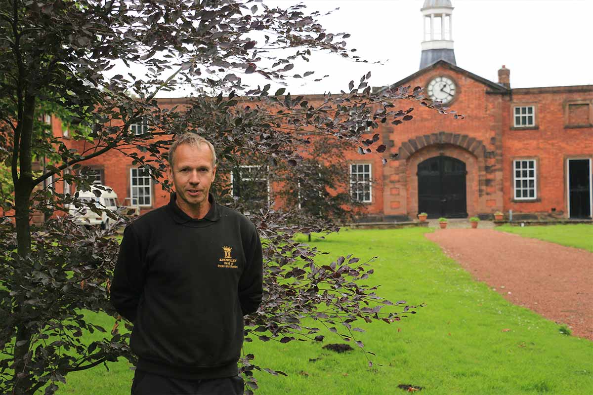 A gardener at Knowsley Estate