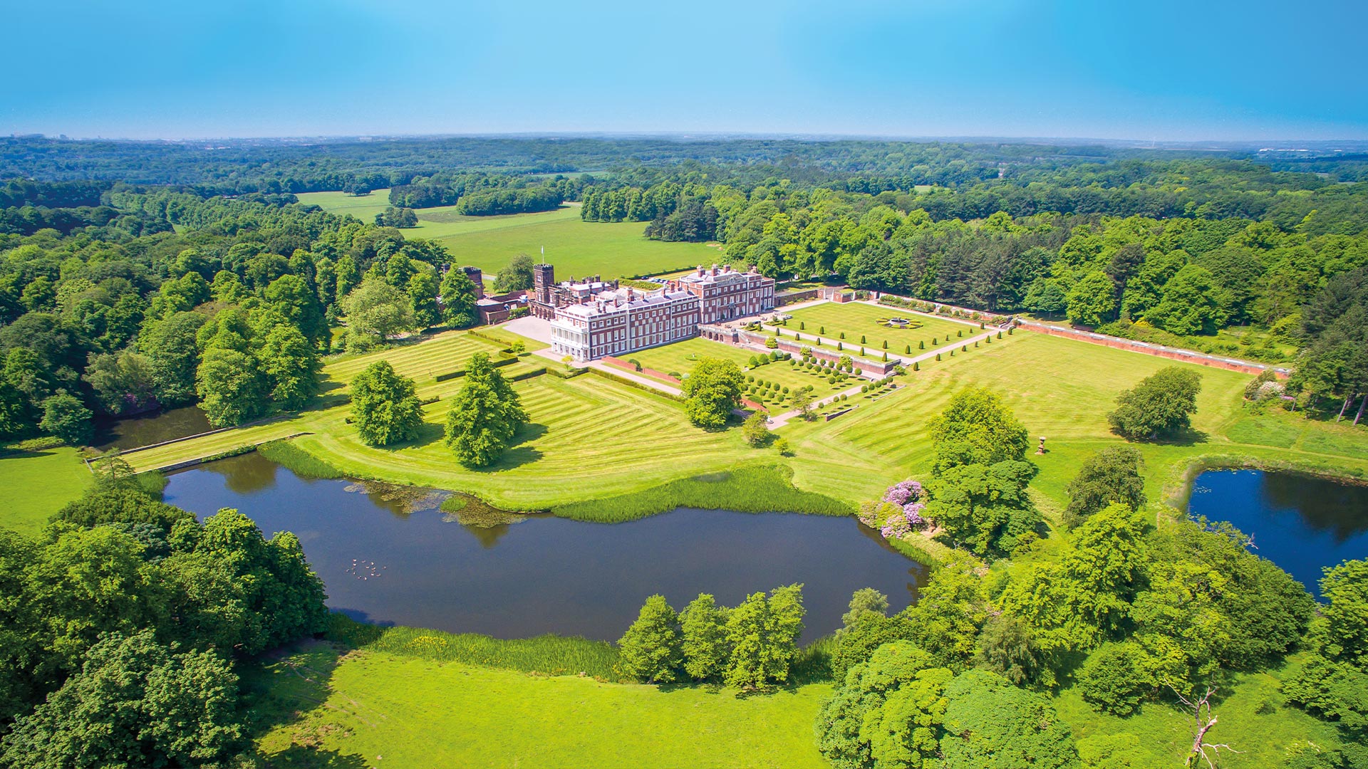 Aerial Photograph of Knowsley Hall and the grounds